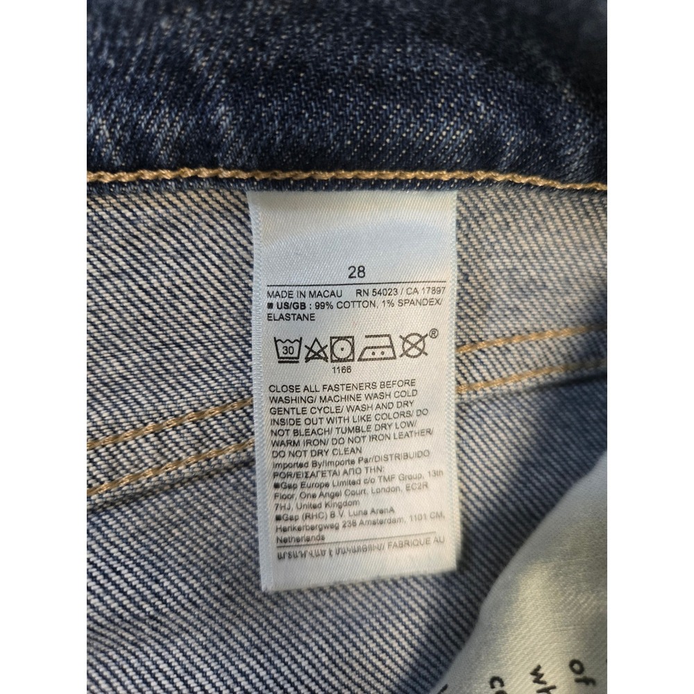 Banana Republic The Straight J Medium Wash Straight Leg Jeans Size 28 884515-00 - Picture 4 of 12